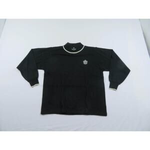 Mark Elliot Acrylic Sweater Mock Turtleneck Pullover Black Sz M